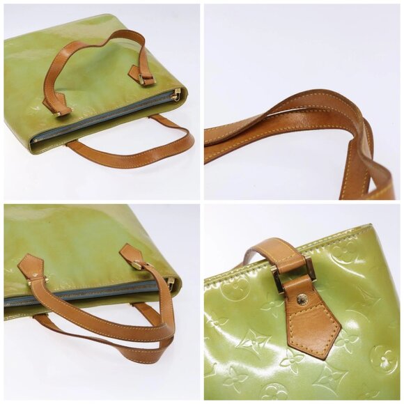 LOUIS VUITTON Monogram Vernis Houston Hand Bag Baby Blue M91005 LV Auth 141488 - Picture 16 of 16